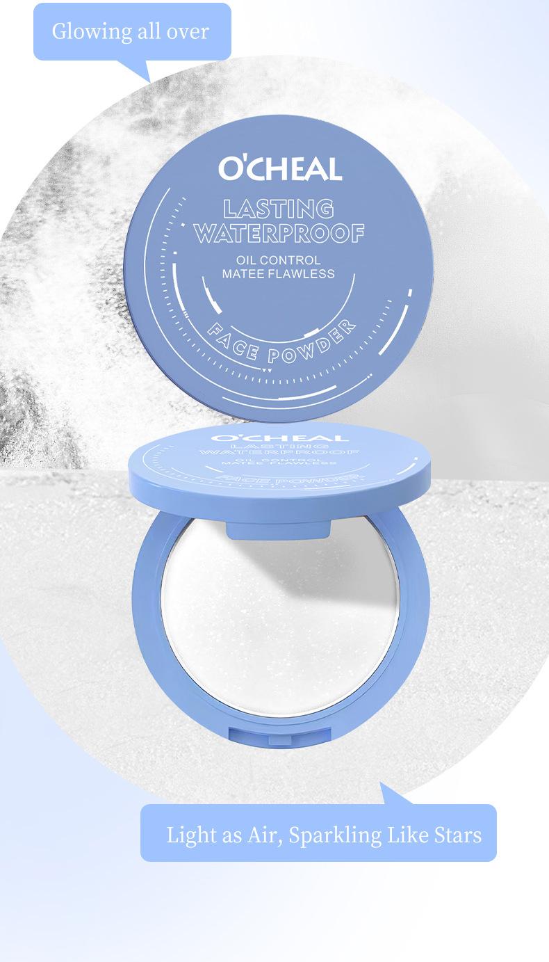 Matte Soft Focus Setting Powder & Pressed Powder, Water Resistant Natural Coverage Makeup, 3 Shades Easy Application for Daily Office Makeup, Soft Focus Finish
