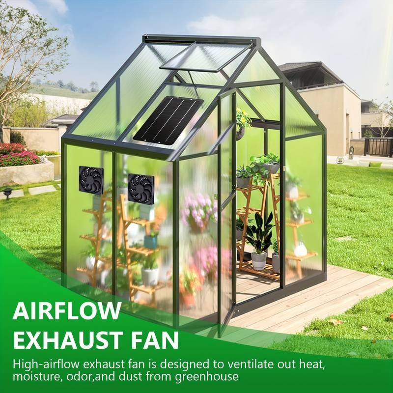 15W Solar Exhaust Fans for Chicken Coop, 3500RPM High-Velocity Solar Panel Kit with Dual , IP65 Waterproof Auto On/ Off Air Ventilation Solar Power for Shed, Greenhouse, Pet Houses, Chicken Coop