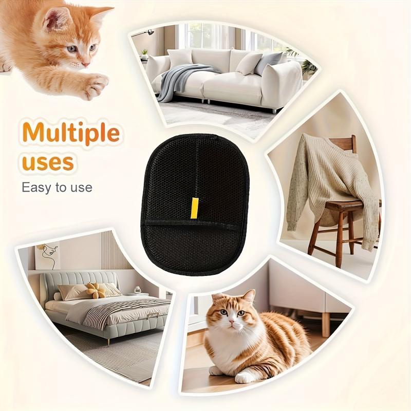 Cat Dog Pet Hair Removal Glove, Upgraded Efficient Beauty Glove, Reusable Cat Dog De-Shedding Tool, Suitable for Sofa Furniture Carpet Curtains