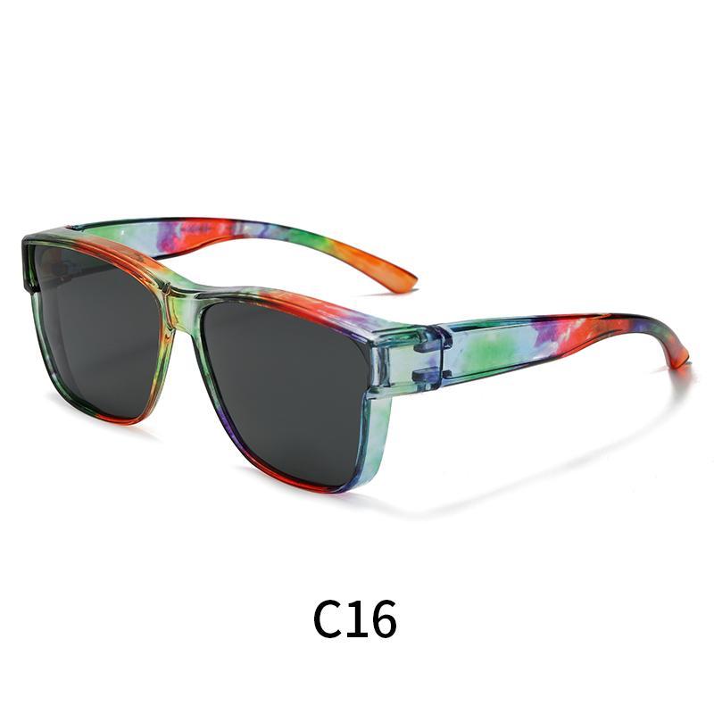 XUH 3pcs Unisex Nylon Flip-Up Overglasses Sunglasses - Black Frame, Silver Mirrored Lenses, UV400 Sun Protective, Easy Adjustment, Dual-Use for Myopia Wearers, Driving, Fishing, Mirrored Shades