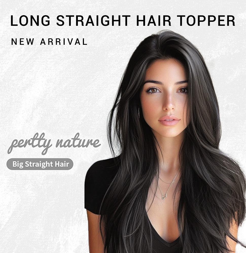 Human Hair Toppers for Women 14 inch Real Hair Topper Natural Breathable Invisible Hair Piece for Daily Party Use