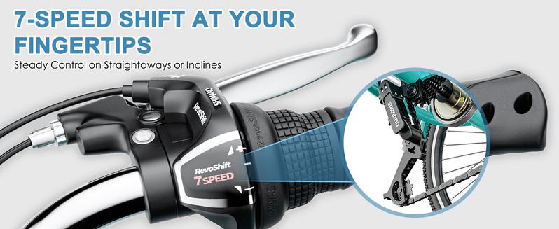 MOONCOOL Adult Tricycles 7 Speed 20/24/26 inch Three Wheel Bike Cruiser Trike with Low-Step Through Frame/Large Basket for Men, Women, Seniors MOONCOOL Adult Tricycles 7 Speed 20/24/26 inch Three Wheel Bike Cruiser Trike with Low-Step Through Frame/Large Basket for Men, Women, Seniors