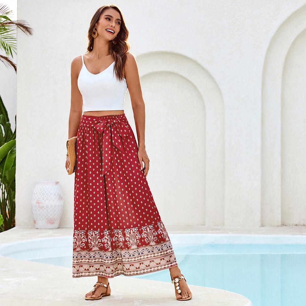 【New Arrival】Grace Karin vacation pants  Bohemian loose resort trousers in a trendy comfortable fabric SpringStatements