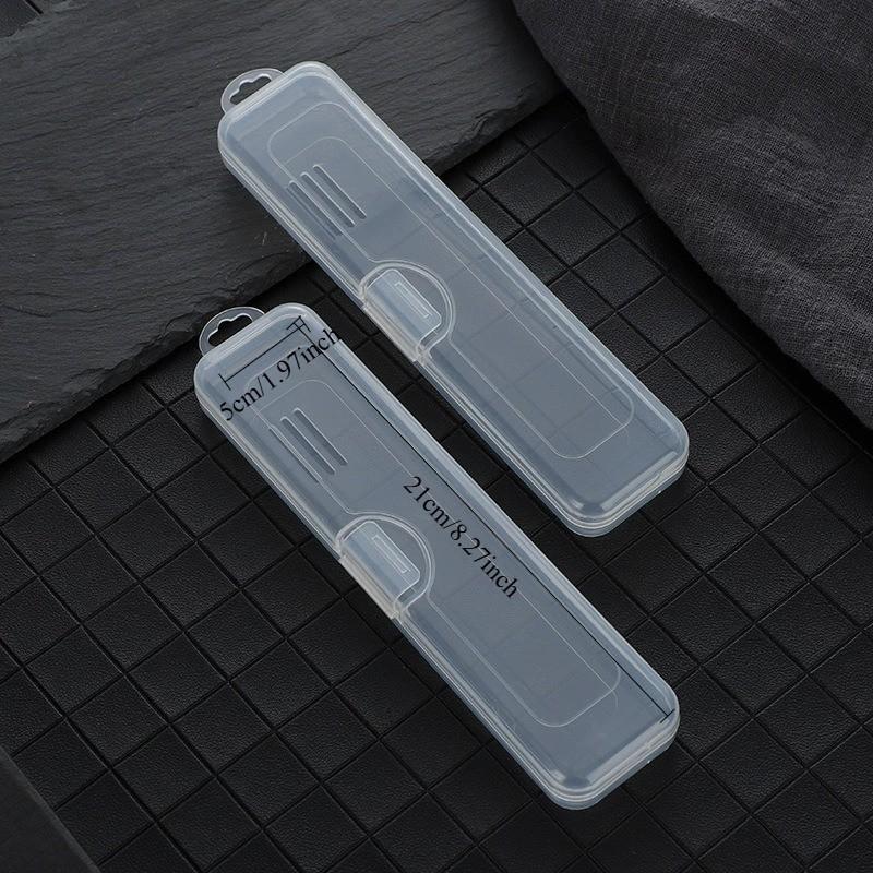2pcs Transparent Dust-Proof Plastic Toothbrush Travel Container, Portable Toothbrush Holder, Easy Clean, Ideal for Travel and Home Use