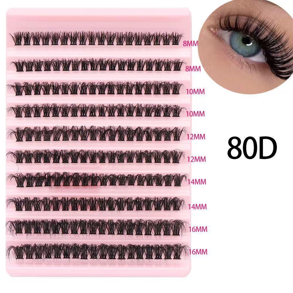 40D/60D/80D/100D segmented false eyelash set, thick three-dimensional large capacity grafting eyelashes