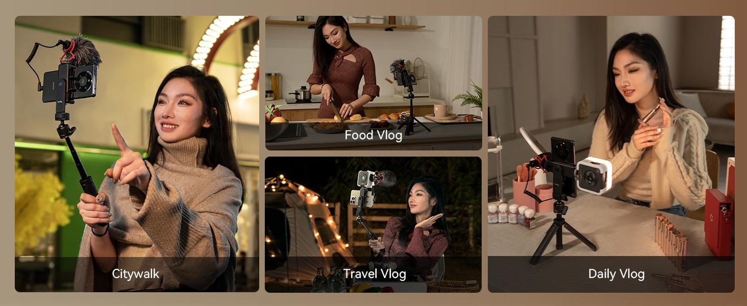 【Summerwins】SmallRig Phone Vlogging Kit for iPhone, Content Creator Smartphone Kit for YouTube and TikTok Starter, Video Equipment with Phone Tripod, Phone Mount / LED Video Light / Shotgun Mic - 4369 4364 4367 Selfie Accessories