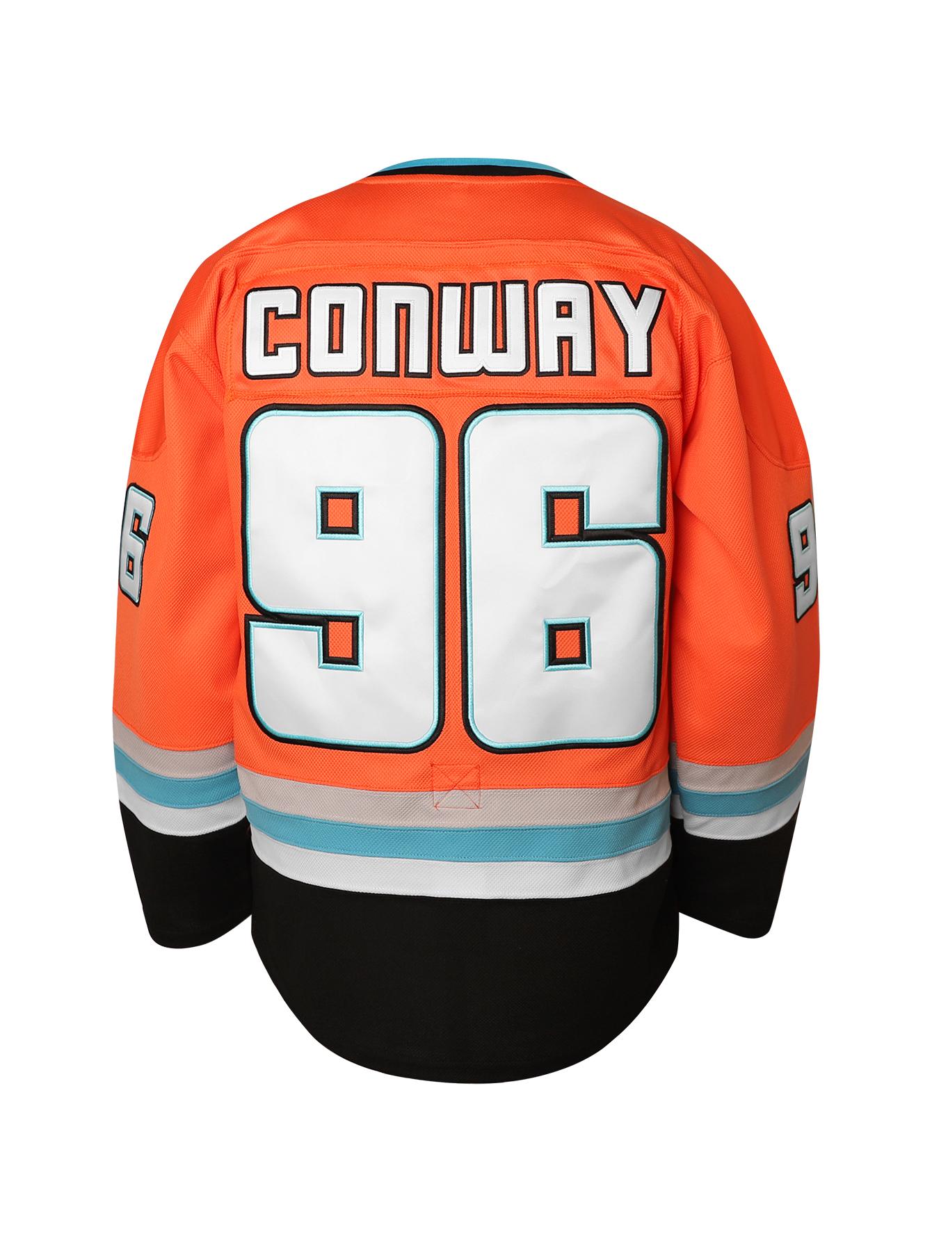Mighty Ducks Jersey Movie Ice Hockey Jersey Charlie Conway #96 Adam Banks #99 90S Hip Hop Clothing for Party Orange Modern Sportswear Christmas gifts UglySweater SpringStatements