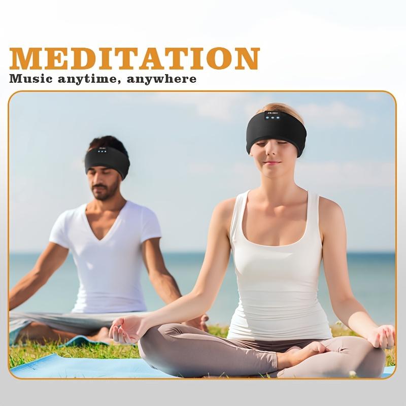 Wireless Sleep Headphones Headband-Soft, Ideal for Exercise & Gaming, Wireless Headphones, Comfortable 3-in-1 Wireless Music Eye Mask for Side Sleepers, Elastic, Noise Isolation, Volume Control, USB Charging |   Music Earbuds |