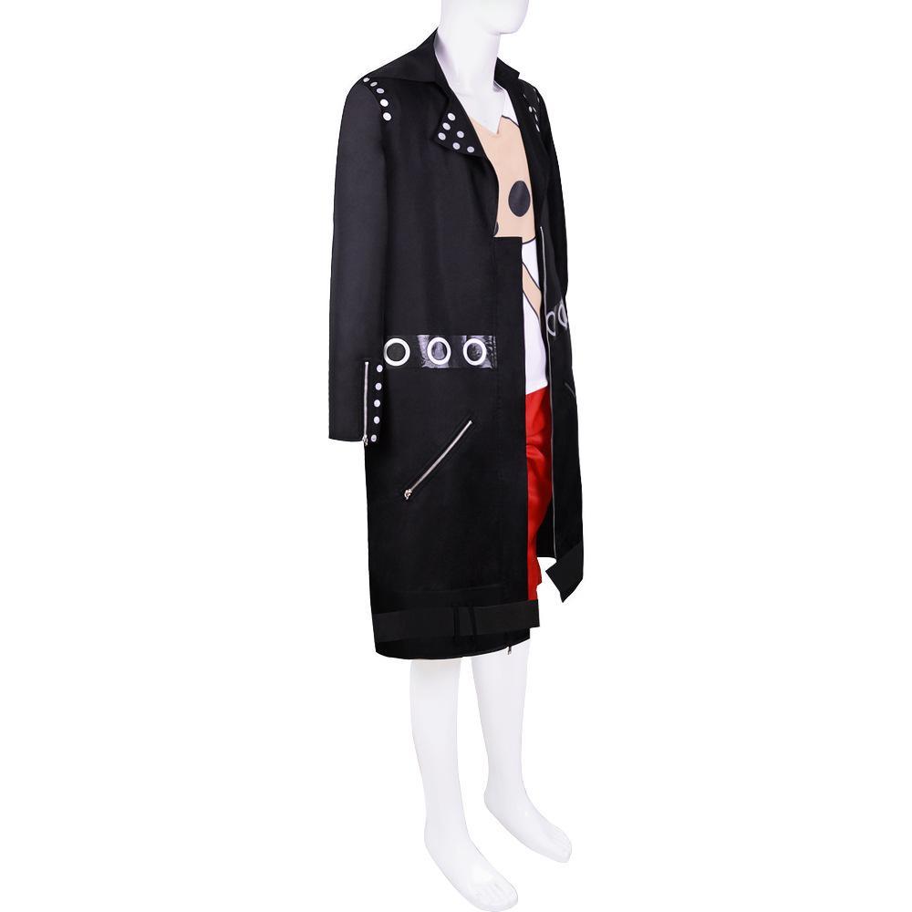 Anime Costume Film Red  Luffy Cosplay Costume Halloween Party Theater Edition Luffy Trench Pants Full Outfits