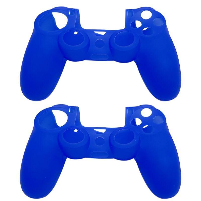 2PCS, PS4 game controller silicone protective cover, suitable for PS4 controller, silicone protective cover, non-slip and drop-resistant design, durable, suitable for gamers accessories