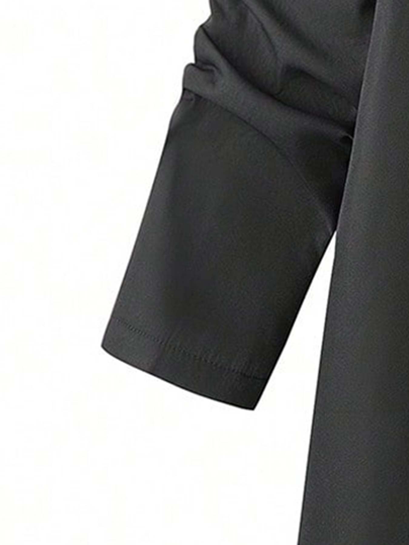 Plus Size Women's Hooded Zipper Jacket, Casual Long Sleeve Plain Coat for Fall & Winter, Loose-Fitting Ladies Outerwear