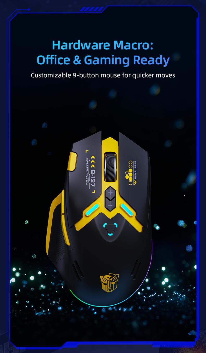 Transformers TF-GM01 wireless Bluetooth wired gaming mouse three-mode e-sports ergonomic macro rgb eating chicken lol/csgo desktop notebook universal unlimited Tactile