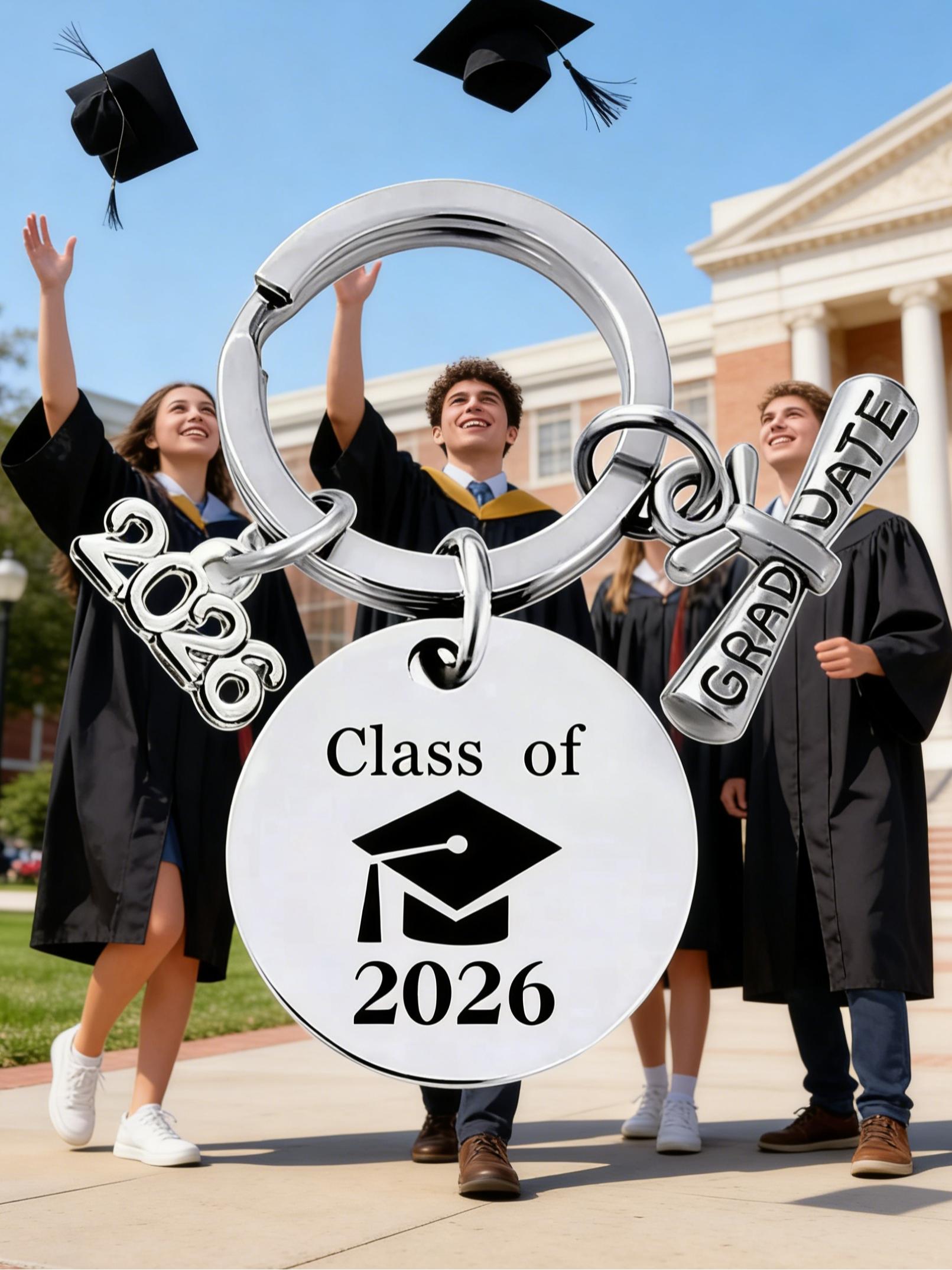 Class of 2026 Graduation Keychains Keyring Graduation Party Favors Gifts