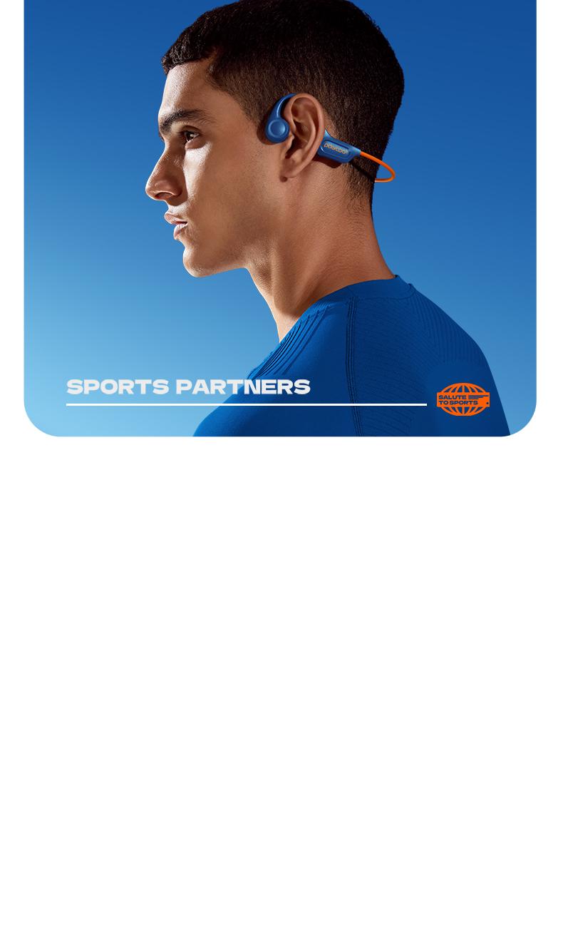 POLVCDG X6 wireless bone conduction headphones are deeply waterproof, 10 hours long battery life, 28g lightweight body 32GB large capacity.