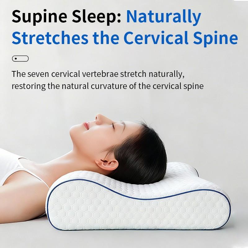Memory Cotton Wave Pillow Neck Support, Comfortable Sleep, Odorless Ergonomic Memory Foam, Suitable for Side, Back, and Stomach Sleeper
