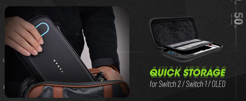 Mumba Carrying Case for Nintendo Switch 2 Mini Version 12 Slot Portable Bag Protective Carry Handbag with Console Accessories - Protection Cover Soft Interior Wrist Strap