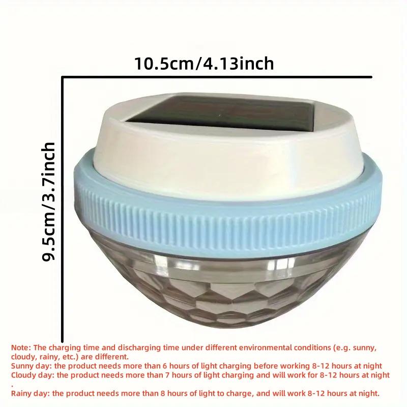 Solar Powered Floating Pool Light, LED Night Light, Automatic Charging & Lighting, Color Changing Pool Light, Garden & Patio Decoration Supplies