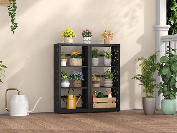 【 DealsforYouDays 】Multifunctional Home Organizer Rack 16" Width 3-Tier Adjustable Metal Bookshelf Display Shelving for Collectibles Plants Bedroom Office Storage 【 DealsforYouDays 】Multifunctional Home Organizer Rack 16" Width 3-Tier Adjustable Metal Bookshelf Display Shelving for Collectibles Plants Bedroom Office Storage