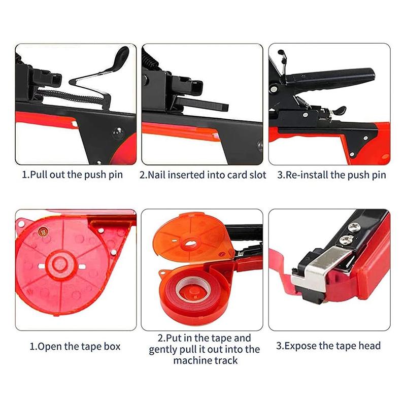 Plant Bundling Machine, Garden Trellis Gun, Branch Binding Tool, Suitable for Vegetables, Grapes, Tomatoes, Cucumbers, Peppers, Flowers