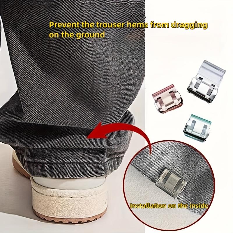 Invisible Pants Clips, Seamless Button Design, Anti-Slip & Non-Binding, Durable Plastic, Easy Installation, Closet Must-Have, Travel Essential, Adjustable Buttons