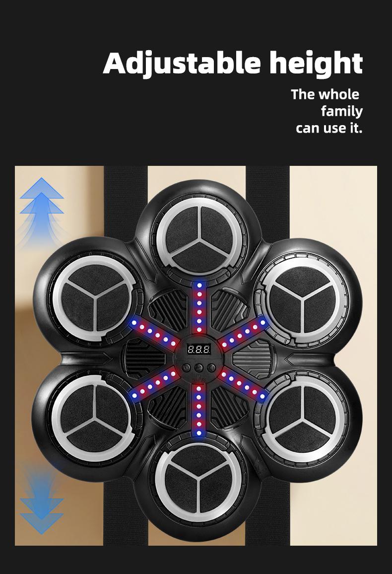 Bluetooth-compatible Smart Music Boxing Machine, Hanging Reaction Sandbag Punching Bag, Home Fitness Stress Relief, Includes Gloves & Charging Cable, Music Boxing Target