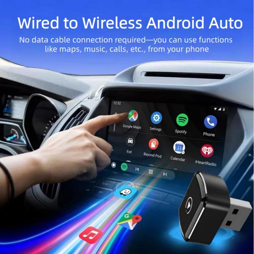 2026 Wireless Carplay Adapter for Android & Other Models, Quick Connection, No Delay, Hands-Free Calling, Suitable for 2016+ Wired Vehicles