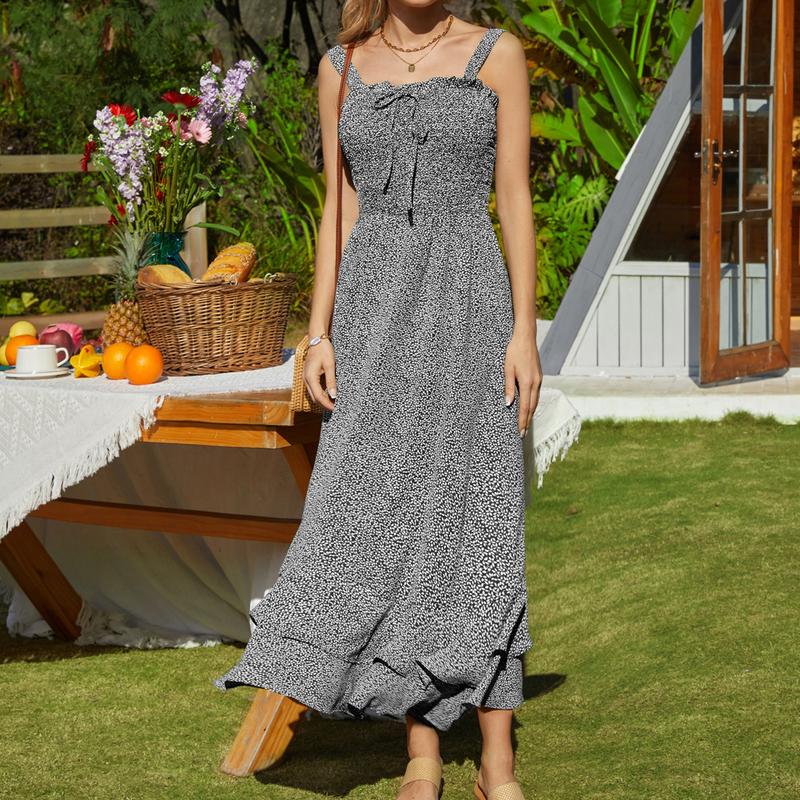 GRACE KARIN Women's 2025 Summer Floral Boho Dress Square Neck Strapped Swing A Line Sundress Beach Long Maxi Outfits GRACE KARIN Women's 2025 Summer Floral Boho Dress Square Neck Strapped Swing A Line Sundress Beach Long Maxi Outfits