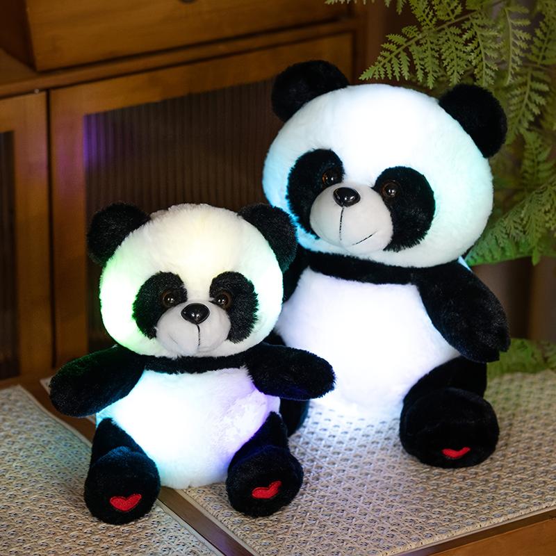 Glow-In-The-Dark Luminous Panda Plush Toy, Soft Stuffed Animal, Huggable Stuffed Animal, Perfect Birthday Gift & Room Decor for Kids, Ideal for Halloween & Christmas