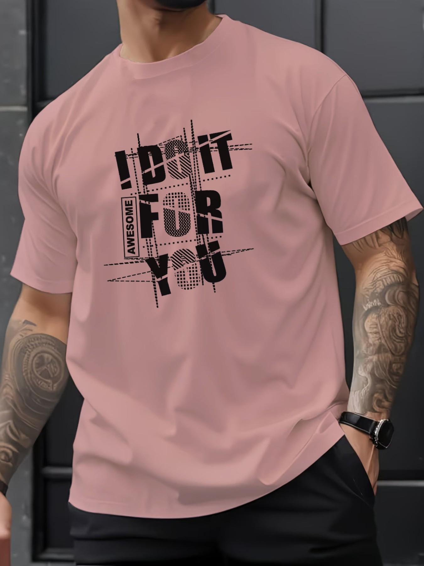 Men's Summer Micro-Stretch Comfort Round Neck Printed T-Shirt, Fashionable Trendy Wear, Best Choice for Men, Casual Stylish Tee