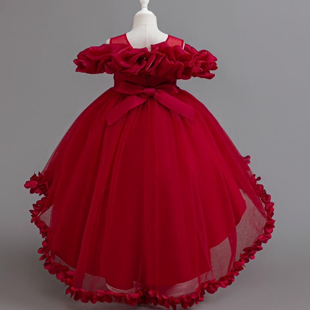 Girls Princess Dress Cloud Collar Tulle Gown with Train Birthday Party Flower Girl Christmas Pageant Puffy A-line Sparkle Luxury Custom Kids  Dress girl dress dress for girls girl  floral  dresses graduation dress kiddress elegant