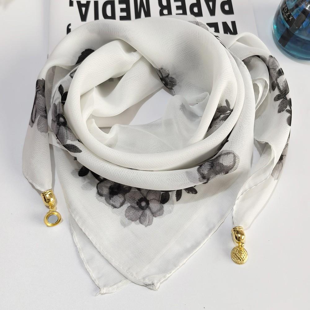 One 25.6-inch lightweight and breathable women's silk scarf, multi-functional, can be used as a headscarf, shawl, or hairband, suitable for all seasons. Perfect as a gift for female friends, Mother's Day, or birthday.