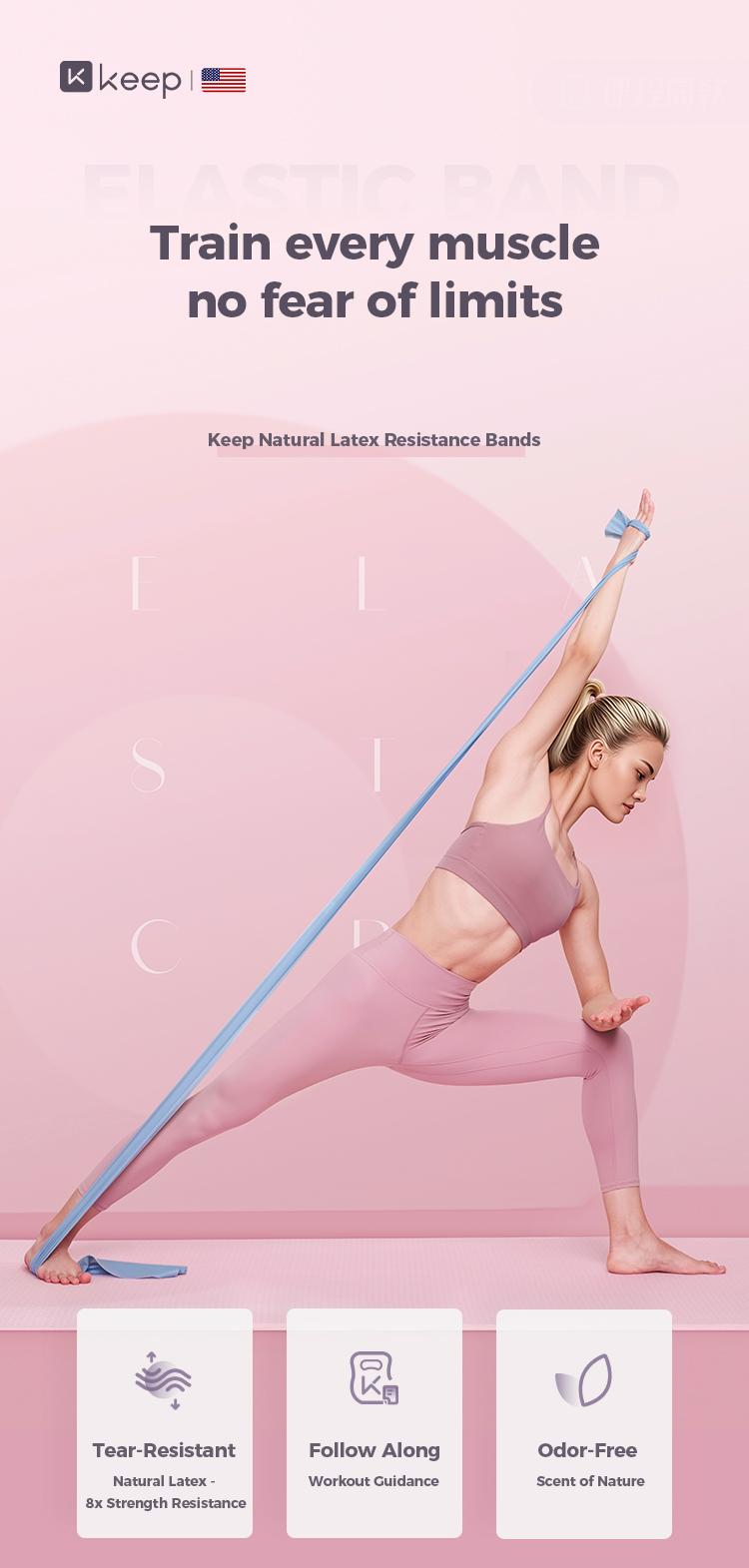 KEEP  Resistance Band, Professional Resistance Bands, Elastic Band, Work Out Bands, Stretch Bands for Working Out Women or Men, Exercise Bands Set for Physical Therapy, Yoga, Pilates