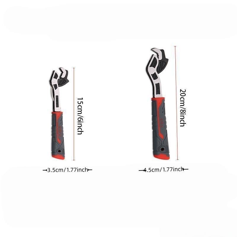Multifunctional Self-Locking Wrench Set, Flexible Pipe Wrenches in Sizes 6-12 Inches, Heavy-Duty Adjustable Plumbing Tools