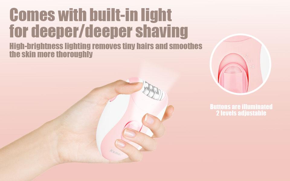 Electric Hair Removal Device for Gentle Epilation, Skin Care Tool for Legs and Hands, Smooth Skin Solution, Km-189b Model