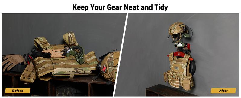 OneTigris 130lbs Adjustable Heavy-Duty Gear Wall Mount Organizer for Football, Cycling, Skiing, Upgraded Hook &  Wider Reinforced Iron Frame, Wall Racks