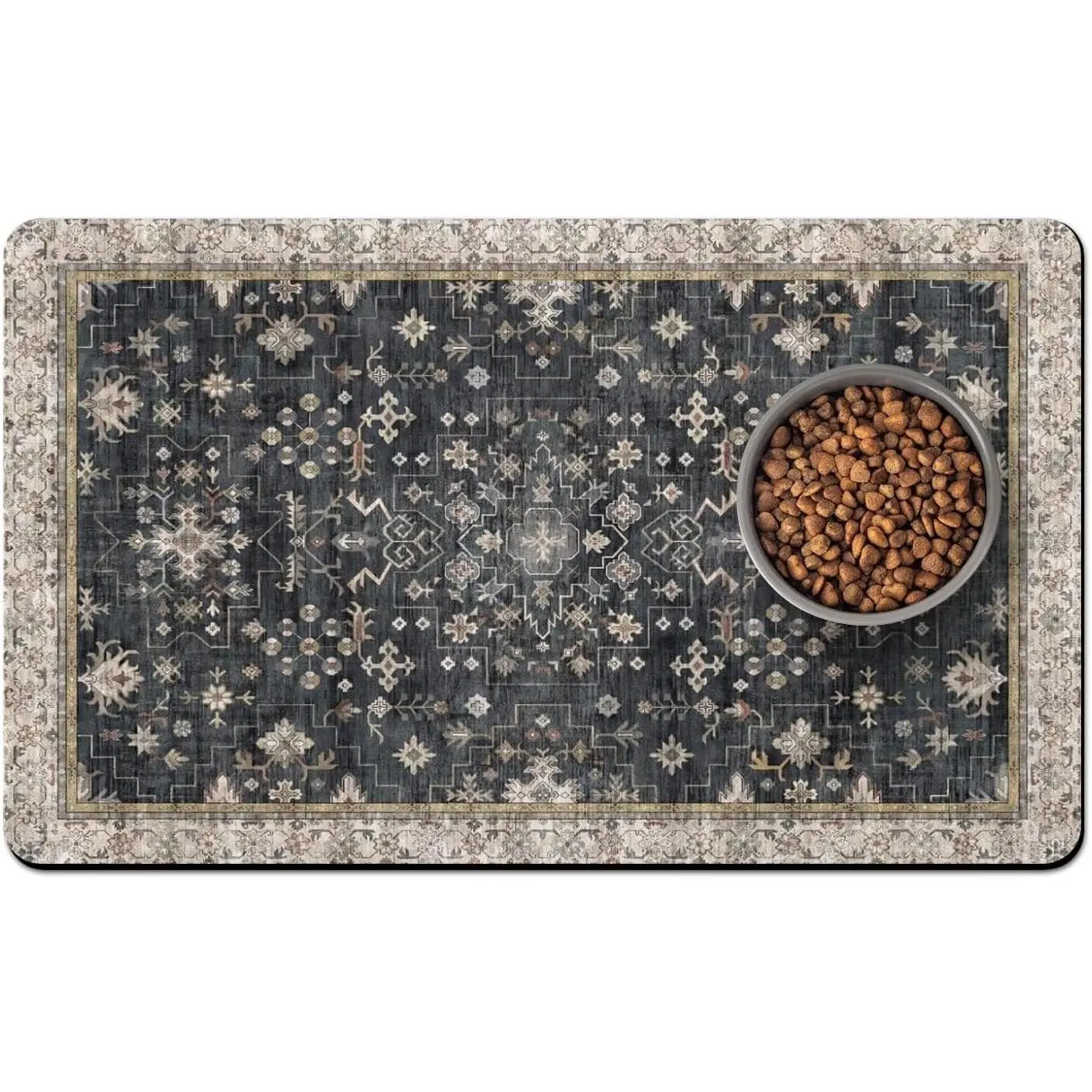 Pet Food Mats for Floor, Absorbent Dog Mat for Food and Water Dispenser Mat, Dog Food Mat Quick Dry Cat Food Mat Pet Supplies