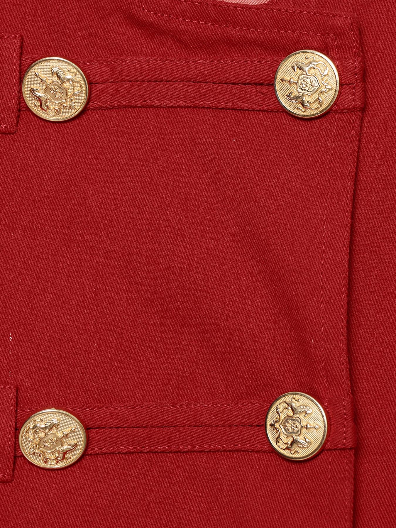 Women's Stylish Jacket Fitted Women's Cropped Slim-Fitting Red Jacket Casual Double Breasted Button Long Sleeve Tops Female Fashion Coat Streetwear Women's Demi-Season Jacket Outerwear