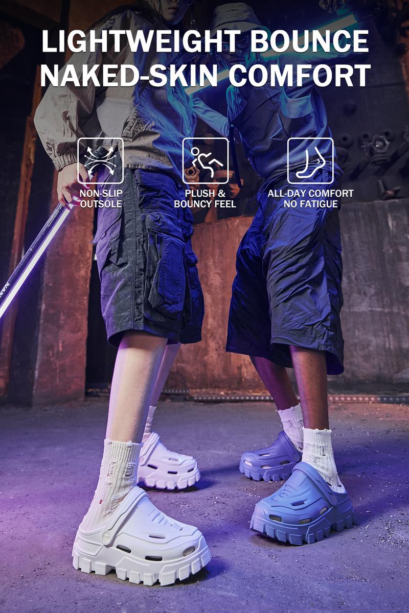 YASSIA Cloud Unisex Fashion Slippers, mechanical style EVA Non-slip Thick Bottom Beach Sandals, Casual Walking footwear