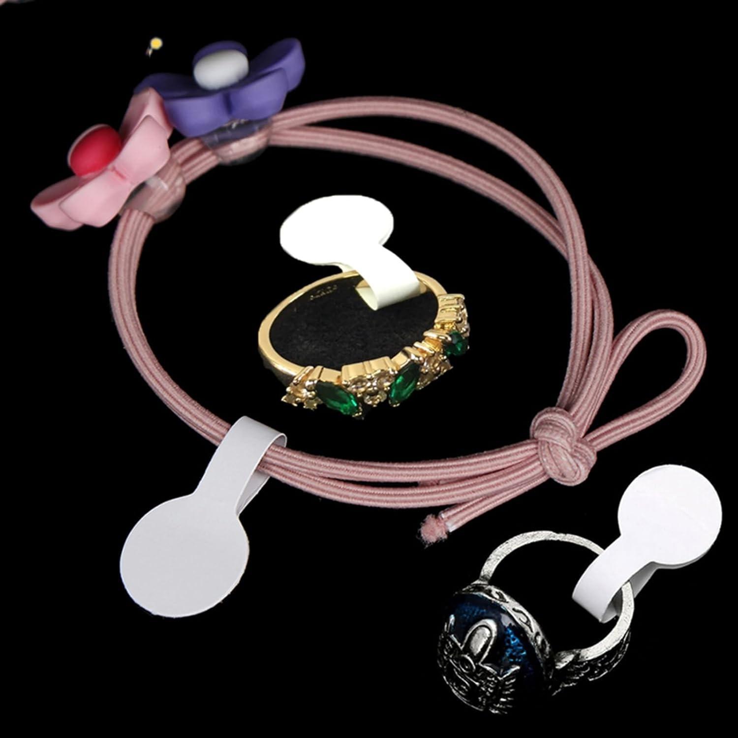 1000pcs Jewelry Price Tags, Blank Self-adhesive Jewelry Labels, Kraft Paper and White Retail Tags, Barbell Price Stickers for Small Business Merchandise, Suitable for Price Identification of Rings, Necklaces and Earrings