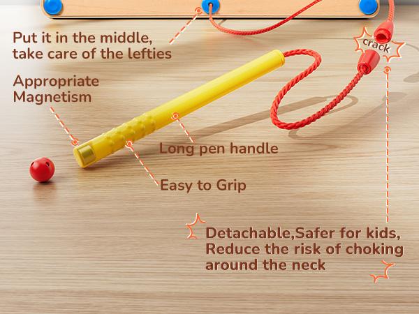 GAMENOTE Magnetic Color and Number Maze, Educational Wooden Color Matching Learning Counting Puzzle Board, Montessori Toys, Fine Motor Skills Toys