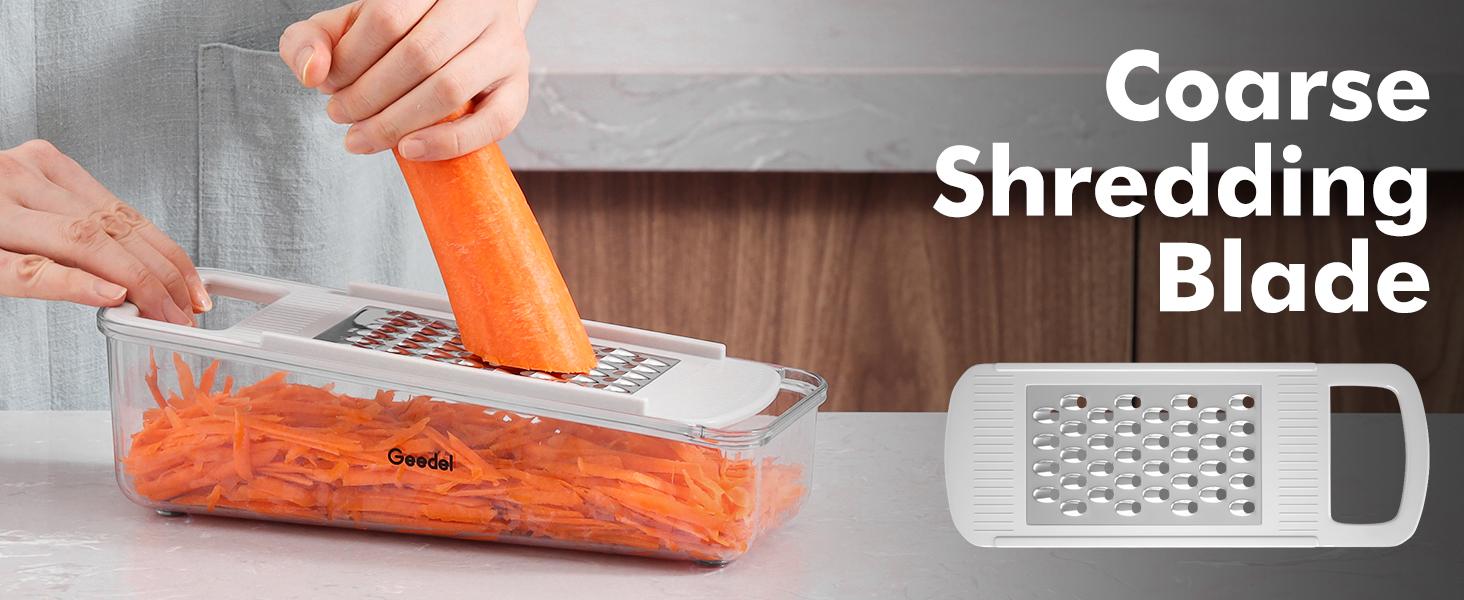 Geedel Madoline Slicer for vegetables, Multi Purpose Vegetable Slicer Cutter Shredder, Vegetable Cutter for Veggie Fruit Cheese Kitchen Stainless cabbage grater blade slicer