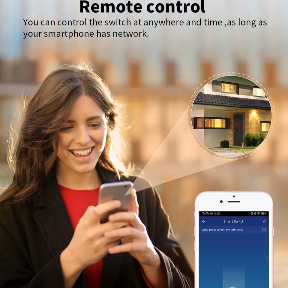 Doodle WiFi Smart Switch Compatible with Alexa and Google Home, Mini Size Suitable for Various Switches, Remote Control, Voice Control, Timer Function