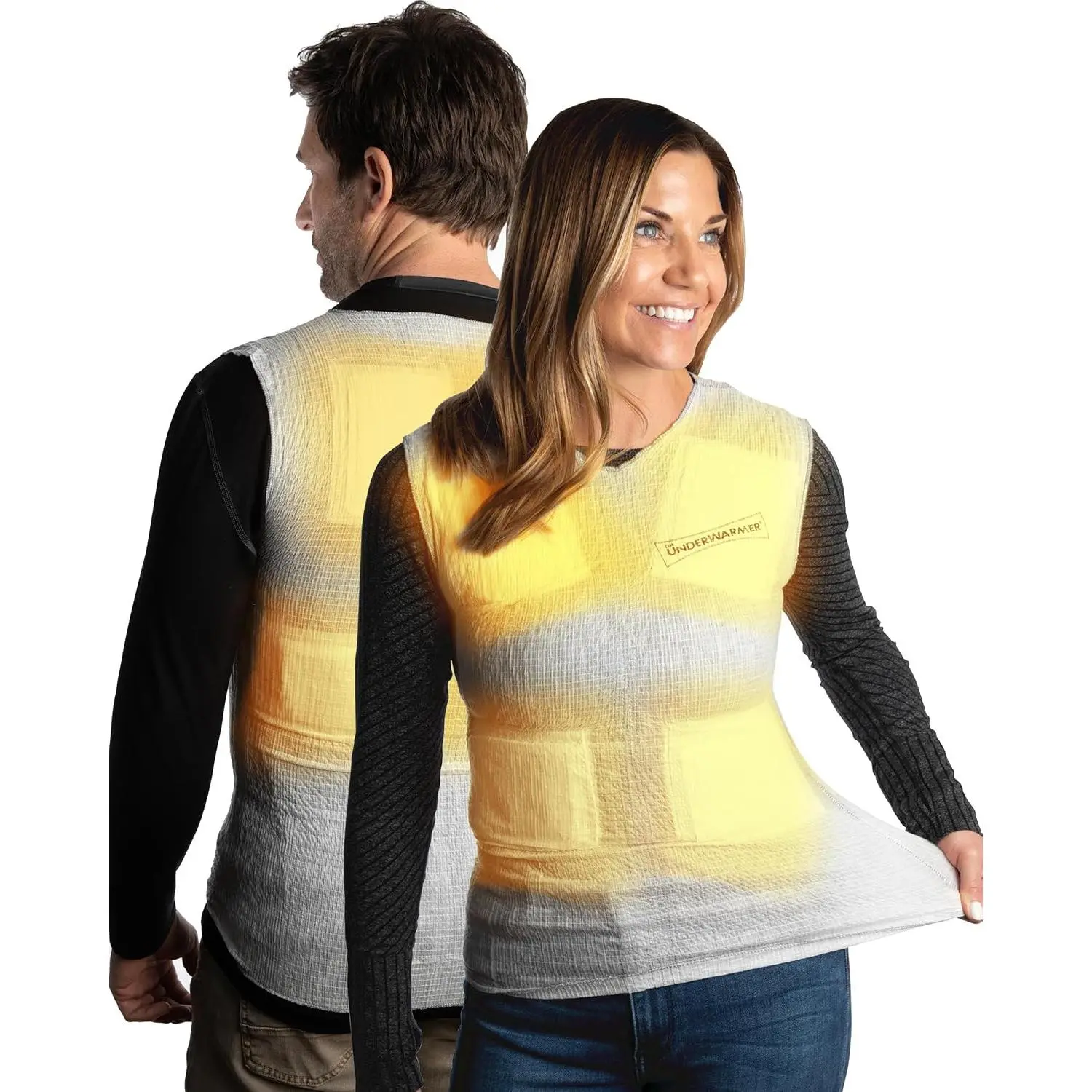 Single Use Heated Vest Shirt, Thermal Compression Base Layer with 8 Built In Heat Packs, Lightweight Body Warmer for Cold Weather, Outdoor Activities, Hunting, Hiking and Winter Sports