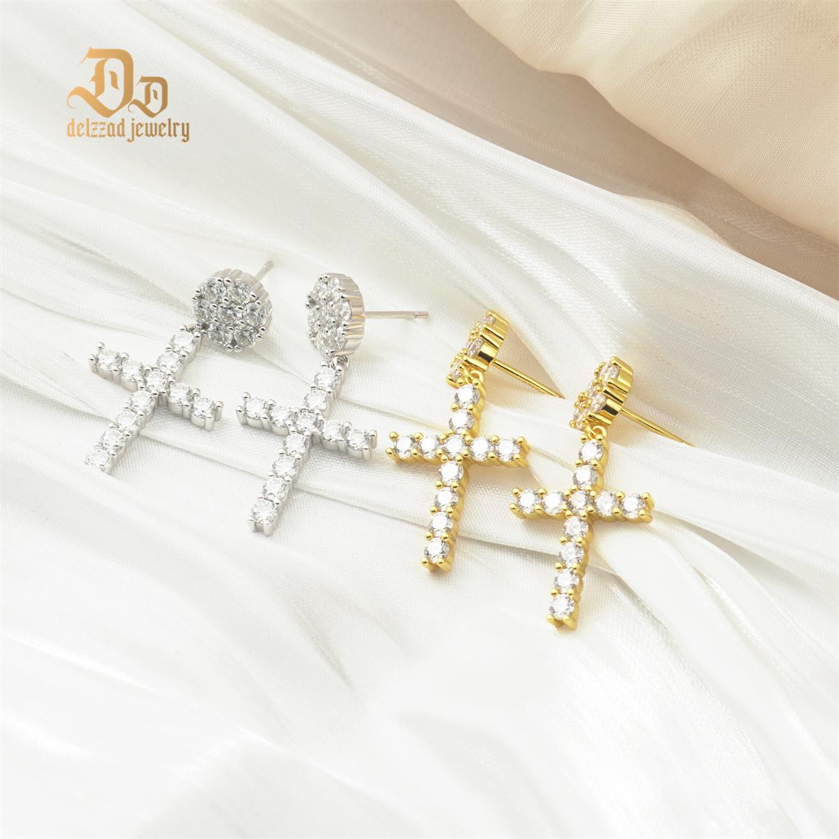 Delzzad Studded Cross Dangle Earrings S925 VVS Synthetic Moissanite Hip Hop Earrings Jewelry Perfect Birthday Mother’s Day Christmas Gift for Men Women Silver Earrings Golden Earrings Wedding Set Springtok Delzzad Studded Cross Dangle Earrings S925 VVS Synthetic Moissanite Hip Hop Earrings Jewelry Perfect Birthday Mother’s Day Christmas Gift for Men Women Silver Earrings Golden Earrings Wedding Set Springtok