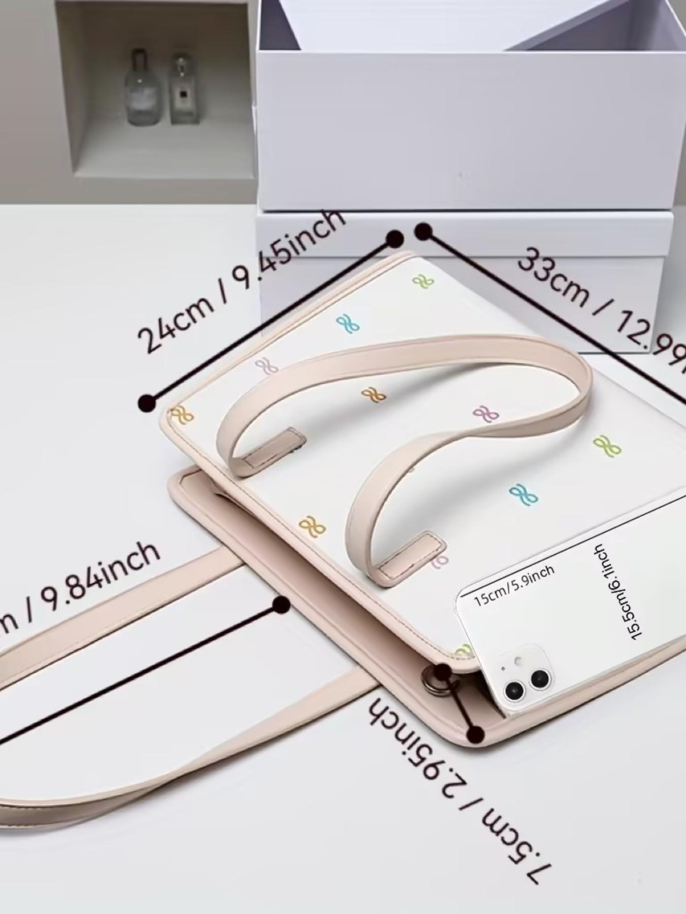 Elegant Printed Tote Bag for Modern Career Women, House of Littlebunny Urban Commute, Subtle Color Accents, Stylish Handbag