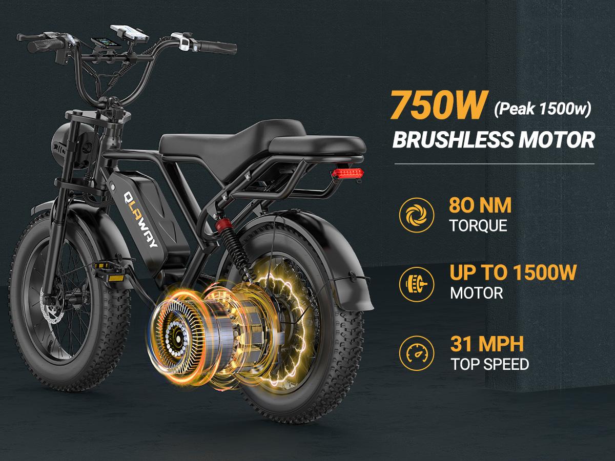 【live】VOLTVOGUE 1500W Electric Off-Road Bike: 20-Inch Full-Suspension E-Motorcycle with 48V 15.6 Mile RangeAh Removable Battery, 31MPH Top Speed, 40-70, 2-Seater, LED Headlights & 20" All Terrain Fat Tire UL 2849