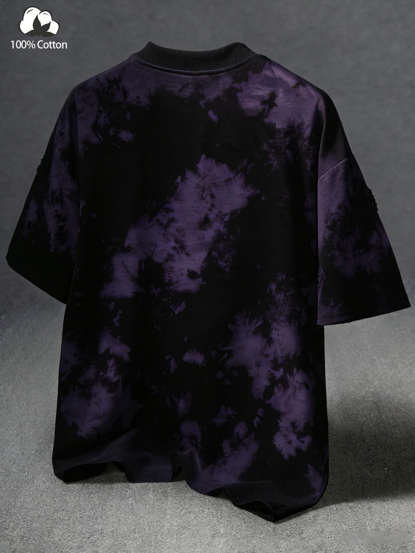 Unisex Vintage Stylish Street Style Tie-Dye Summer Short Sleeve Cotton T-Shirt, Y2K Fashion Streetwear, High Street Culture, Couple's Matching Casual Daily Wear Unisex Vintage Stylish Street Style Tie-Dye Summer Short Sleeve Cotton T-Shirt, Y2K Fashion Streetwear, High Street Culture, Couple's Matching Casual Daily Wear