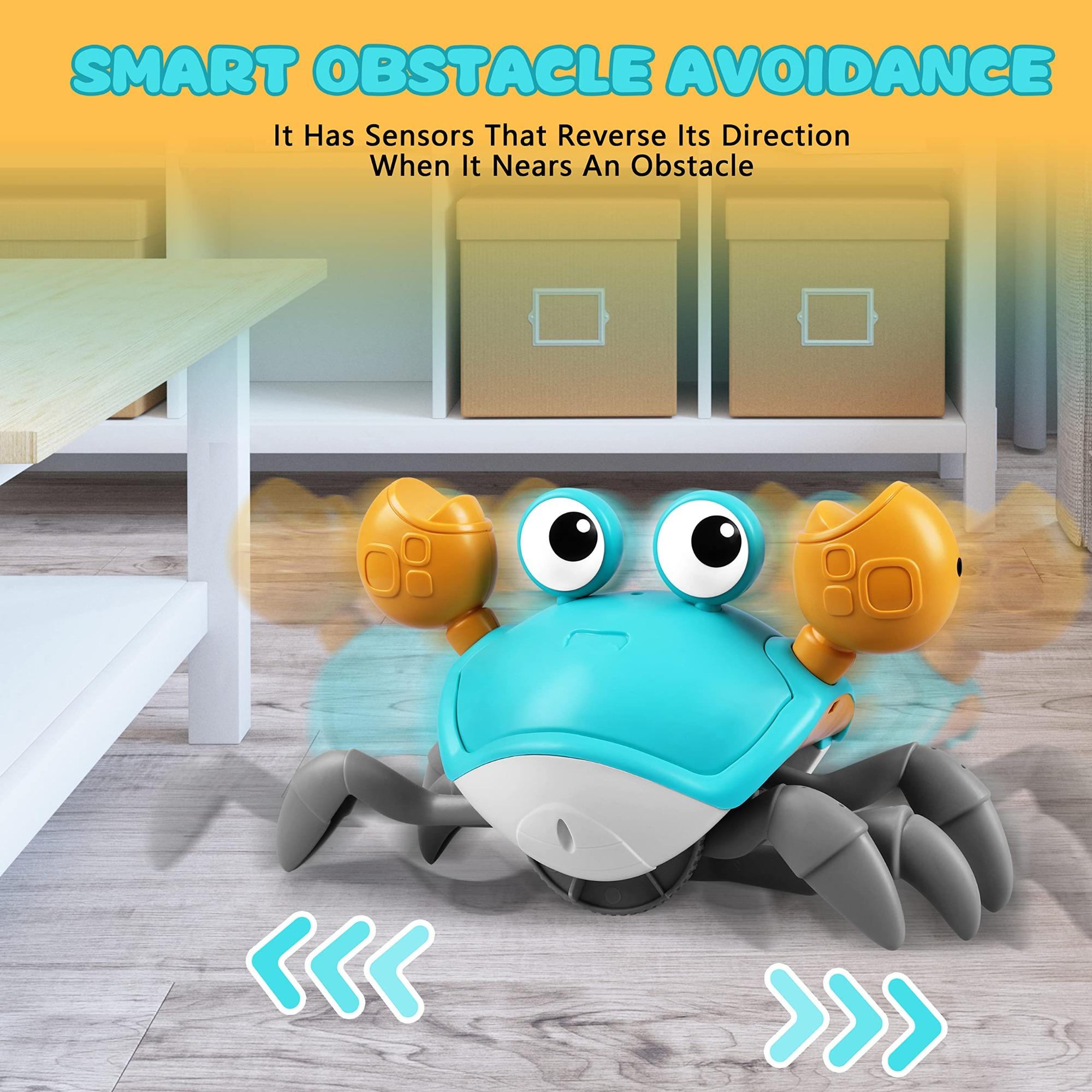 Electric Crawling Crab Design Toy, Automatic Avoidance Walking Sensory Toy with Music & Light, Interactive Musical Toy, Fidget Toys, Birthday Gifts Electric Crawling Crab Design Toy, Automatic Avoidance Walking Sensory Toy with Music & Light, Interactive Musical Toy, Fidget Toys, Birthday Gifts
