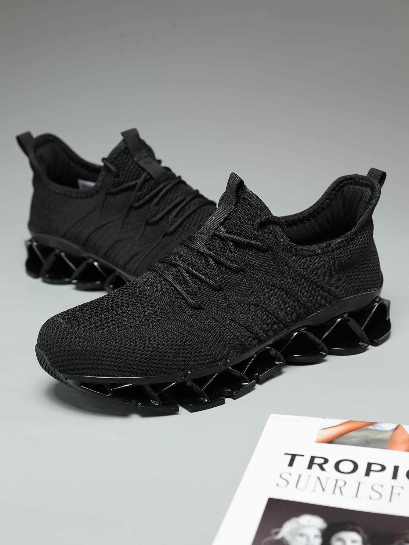 Men's Running Shoes Blade Tennis Walking Fashion Sneakers Breathable NonSlip Gym Sports Work Trainers,Knitted Mesh Breathable AndComfortable Platform Sneakers Runner Training Footwear Boy Athletic Closed Casual