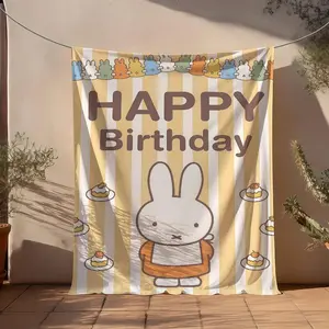 Cute M-Miffy flag For Picnic Party Art Home Decoration Outdoor Camping Banner Gifts